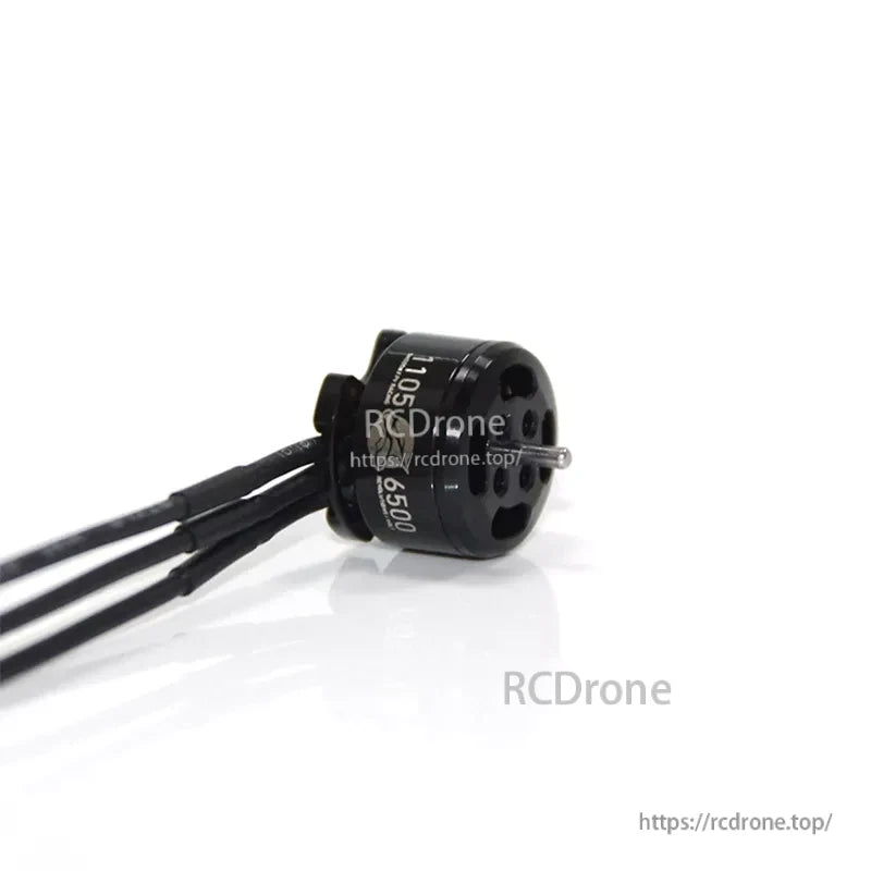 MAD 1105 KV6500 FPV Racing Brushless Drone Motor, MAD 1105 6500KV brushless FPV racing drone motor with black housing and three power leads