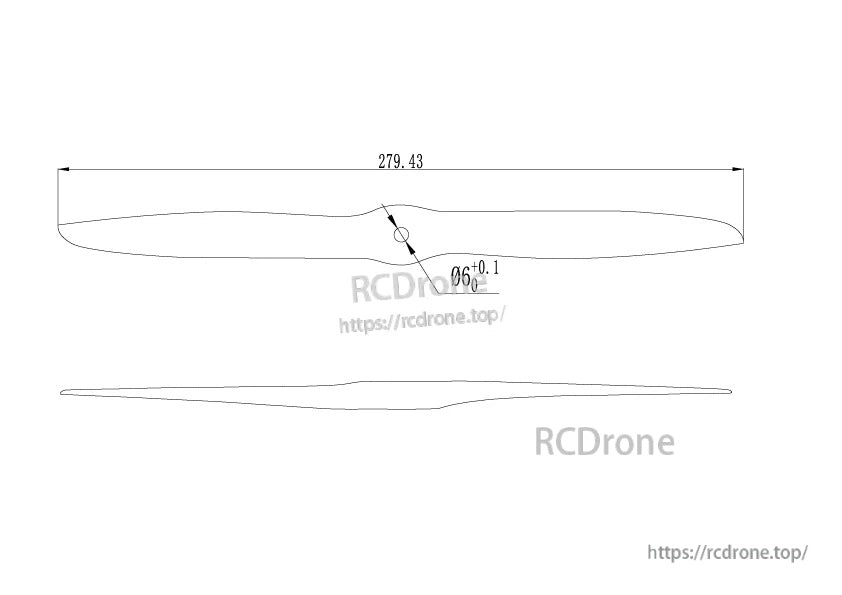 MAD 11x4 / 11x6 Inch Carbon Fiber Propeller 1pc
