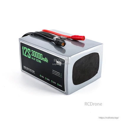 12S 30000mAh 44.4V 1332Wh drone lithium-ion battery pack with AS150 power lead and balance connector