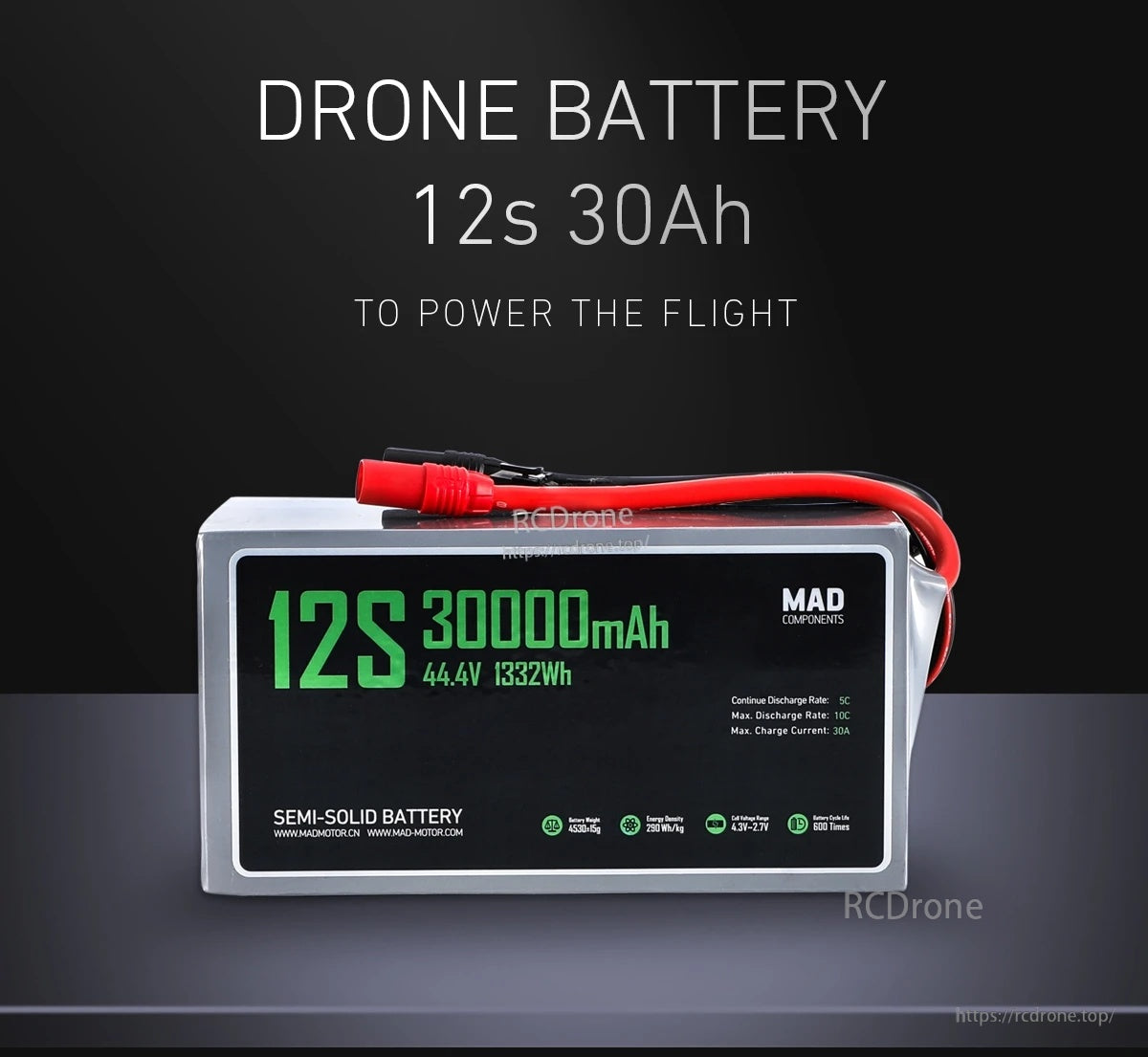 MAD 12S 30Ah Drone Solid State Lithium-ion Battery