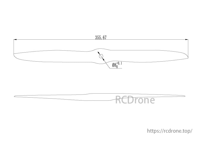 Mad 14 Zoll Kohlefaser -Drohnenpropeller