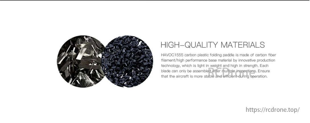 MAD HAVOC Propeller, The HAVOC1555 paddle uses high-quality carbon fiber for light weight and strength, with blades rigorously inspected for stability and efficiency.