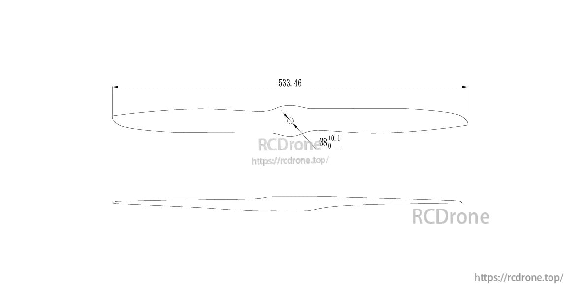 MAD 21 Inch Carbon Fiber Propeller 1pc
