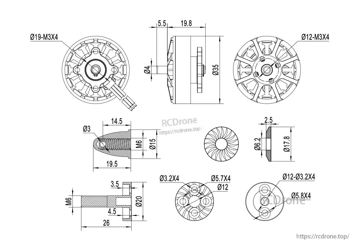 MAD 2806 EEE Drone Motor 400KV/650KV