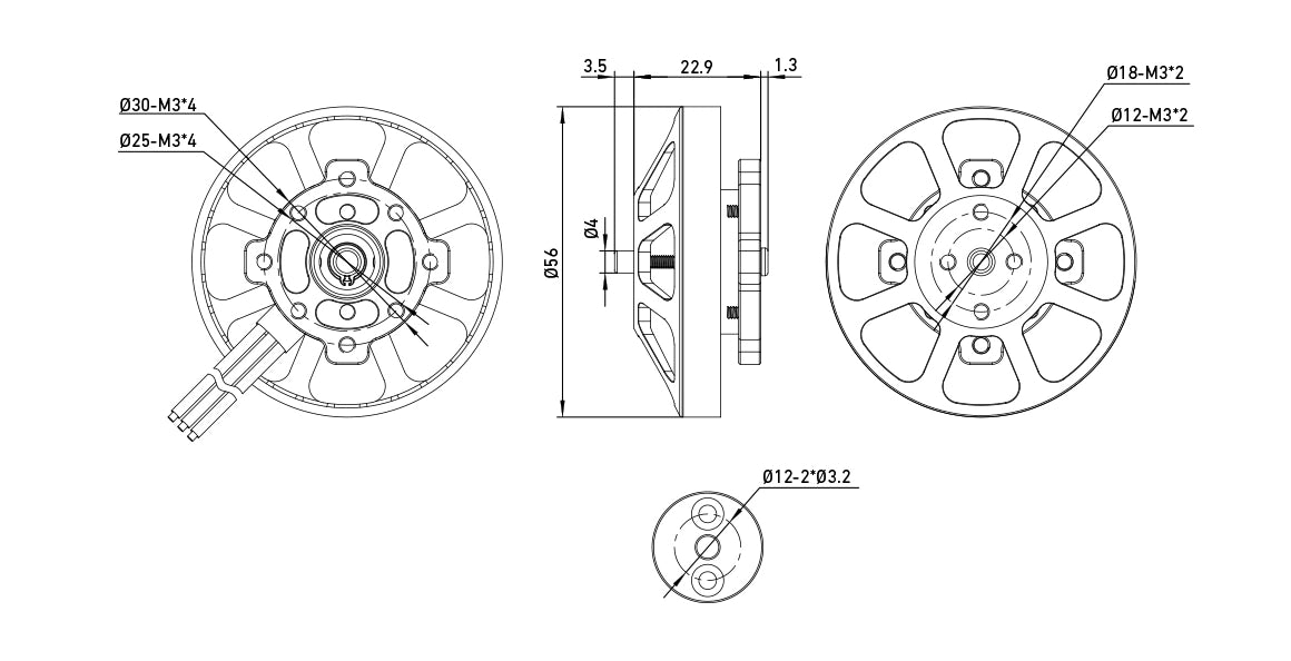 MAD 5005 EEE Drone Motor, Versatile drone motor with three KV ratings for various UAV uses.