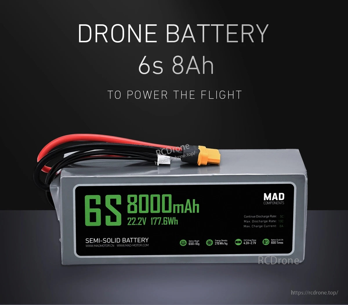 MAD 6S 8Ah Drone Solid State Lithium-ion Battery