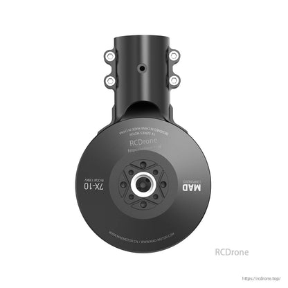 MAD 7X-10 135KV Drone Arm, MAD Components 7X-10 135KV drone motor with top mount bracket and central hub bolt pattern