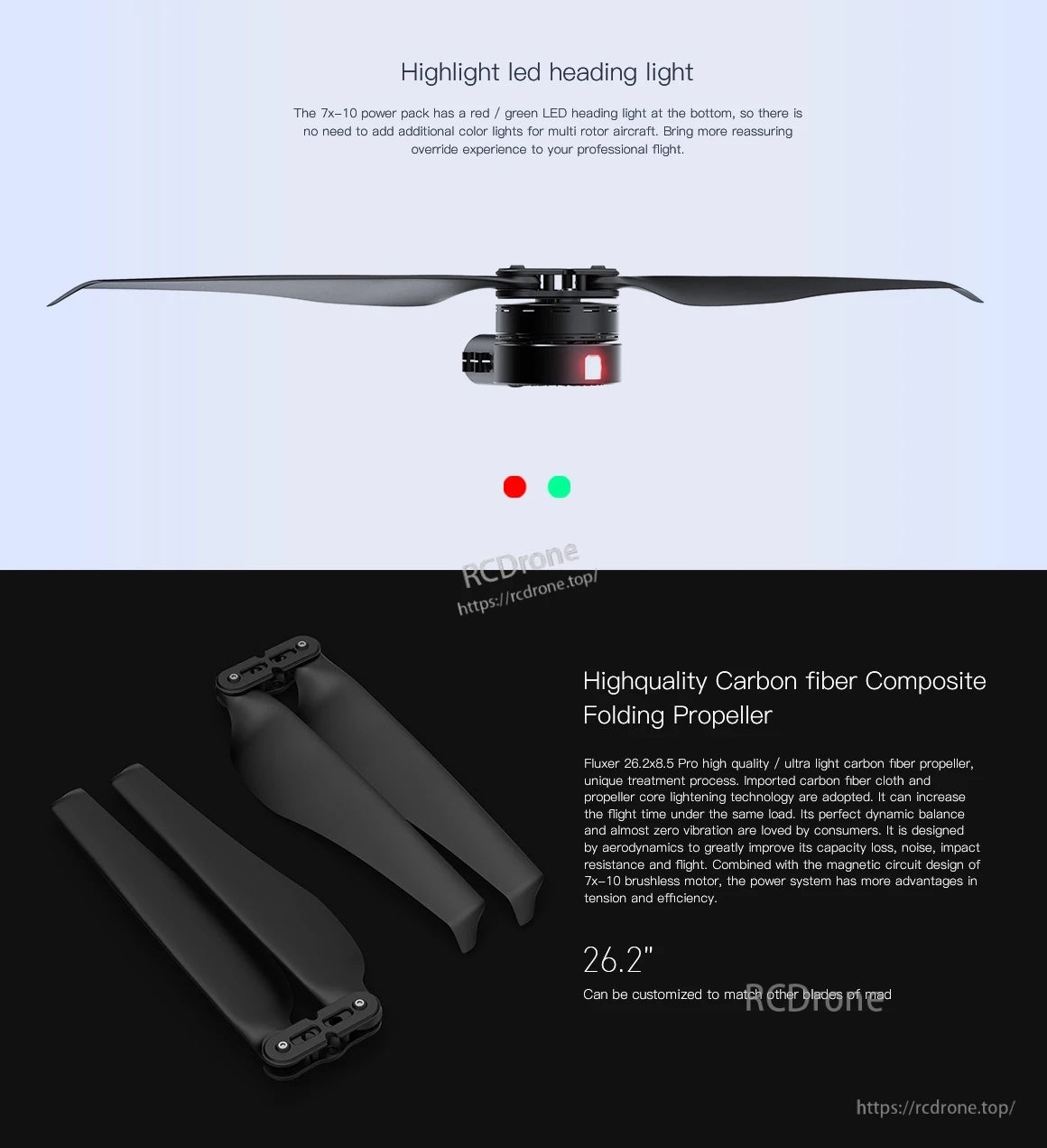 MAD 7x10 Drone Arm Set 135KV