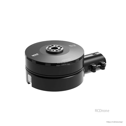 MAD 9x-12 drone arm module with black cylindrical housing, top mounting plate, and side clamp bracket