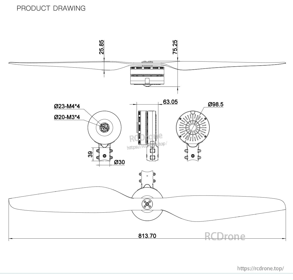 MAD 9x-12 Drone Arm Set