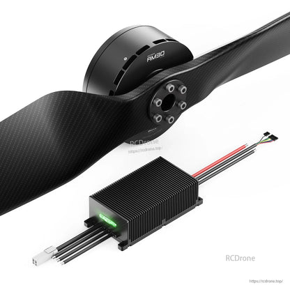 MAD AM30 10KV Power System Kit (Motor, MAD AM30 brushless motor mounted on a carbon fiber propeller with finned ESC and wiring leads
