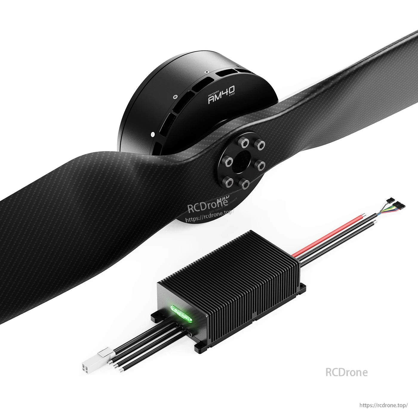 MAD AM40 AeroMax 40 power system kit with brushless motor, carbon propeller, and finned ESC