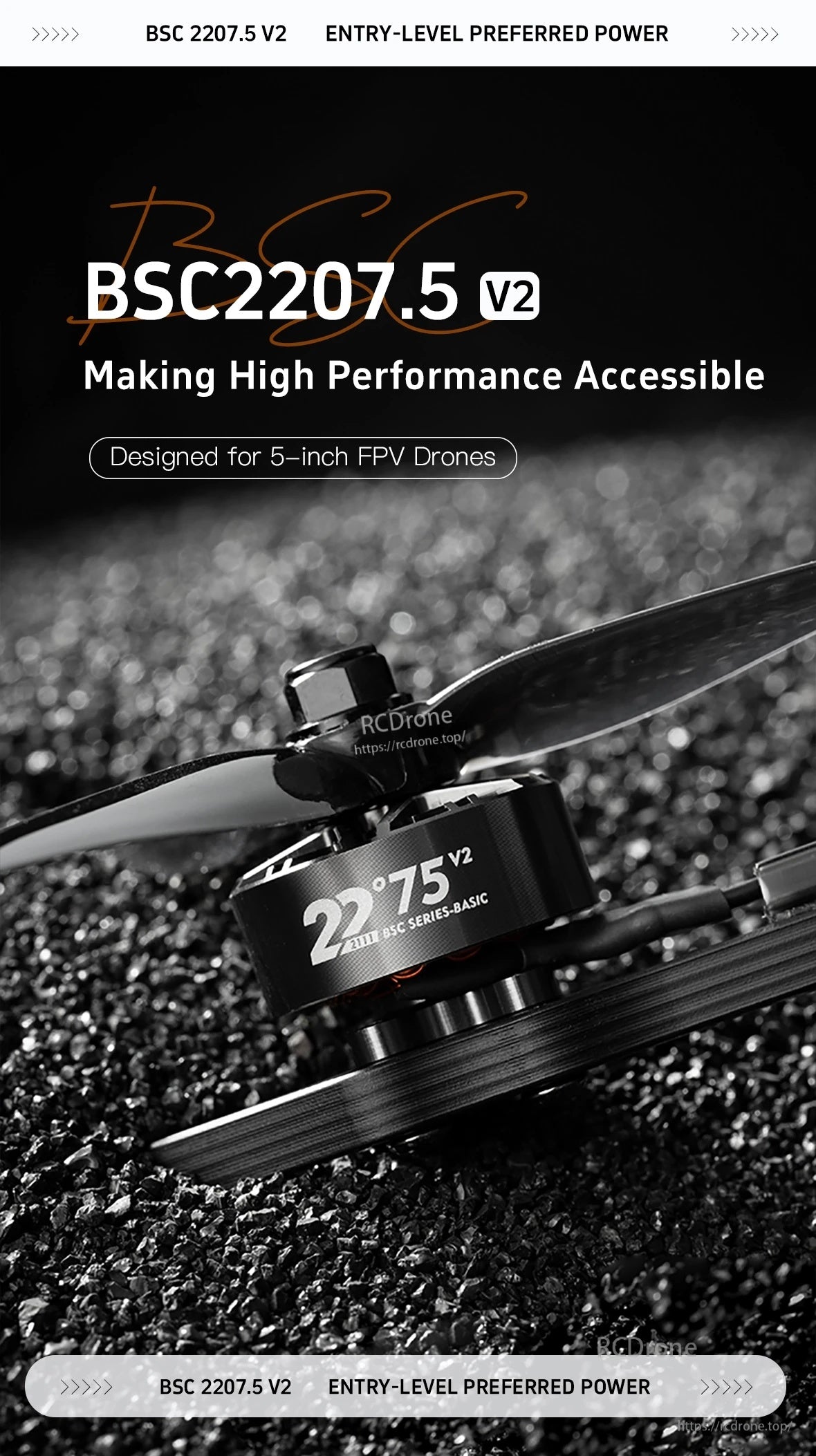 MAD BSC 2207.5 V2.0 FPV Drone Motor (one solid construction)