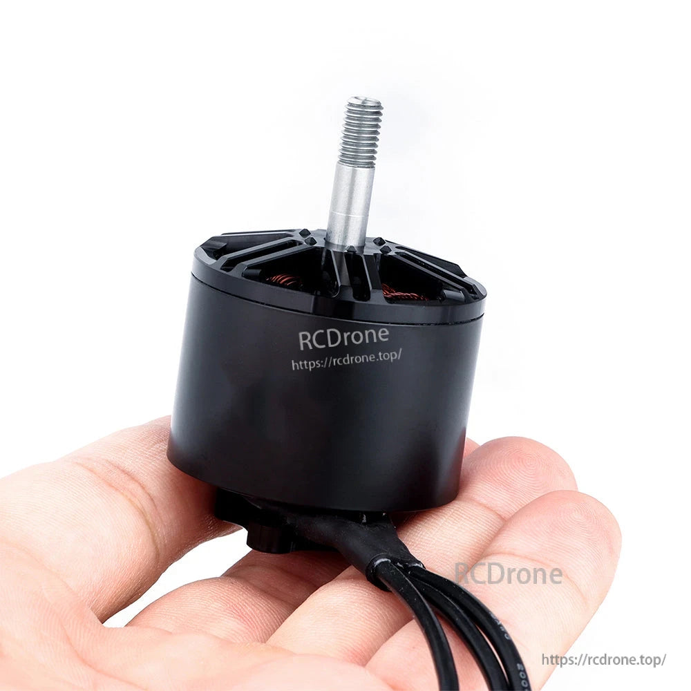 MAD BSC 3120 FPV Drone Motor, MAD BSC3120 V1.0 brushless FPV drone motor in black housing with threaded shaft and three wires