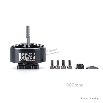 MAD BSC 4315 V1.0 450KV FPV drone motor with long shaft and mounting screws and hardware