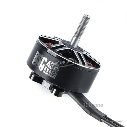 MAD BSC 4315 V1.0 450KV FPV Drone Motor, MAD BSC 4315 V1.0 450KV FPV brushless motor with black housing, top shaft, and attached power wires