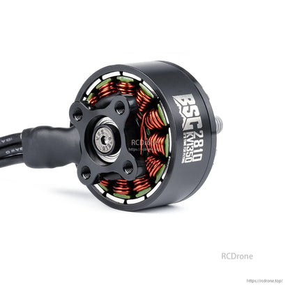 MAD BSC2810 V1.0 FPV Drone Motor, MAD BSC2810 2810 brushless FPV drone motor with copper windings, 1100KV label, and mounting base