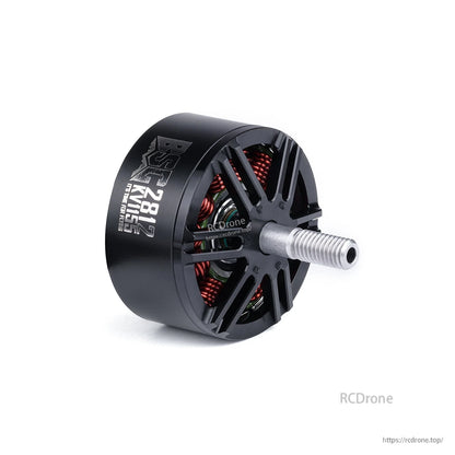 MAD BSC2812 V1.0 FPV Drone Motor, MAD BSC2812 V1.0 FPV drone brushless motor with black bell, vented frame, and silver shaft