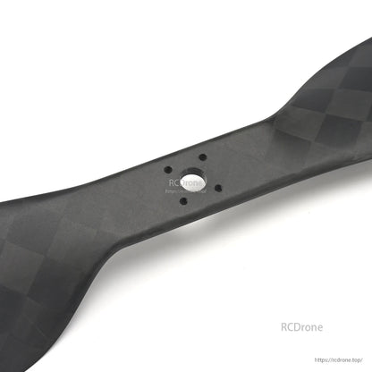 MAD CB2 PRO 26x8.5in Carbon Fiber Propeller, MAD CB2 PRO carbon fiber propeller blade close-up with center hub and mounting holes