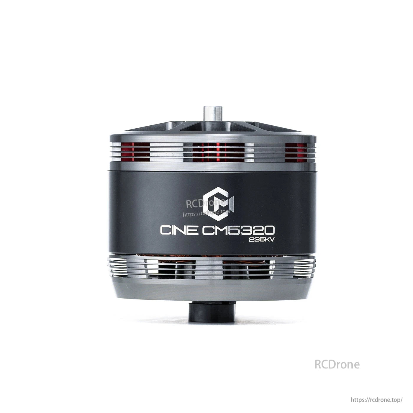 MAD CINE CM5320 V1.0 Cine FPV Motor, MAD CINE CM5320 FPV drone motor with black can, silver cooling rings, and visible 265KV marking