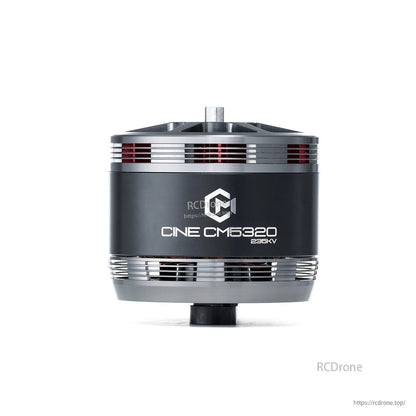 MAD CINE CM5320 V1.0 Cine FPV Motor, MAD CINE CM5320 FPV drone motor with black can, silver cooling rings, and visible 265KV marking