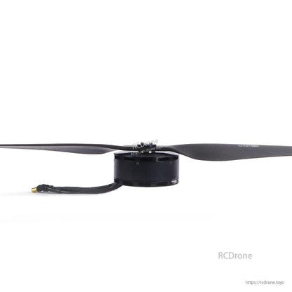 MAD ENCR V105 eVTOL autocenter motor with two-blade propeller and lead wire with connector