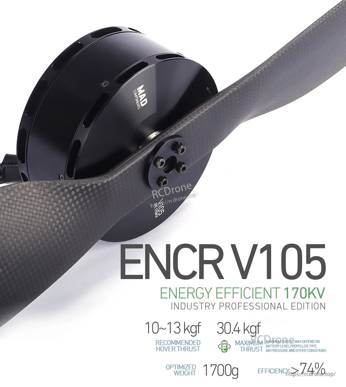MAD ENCR V105 eVTOL Autocenter motor combo
