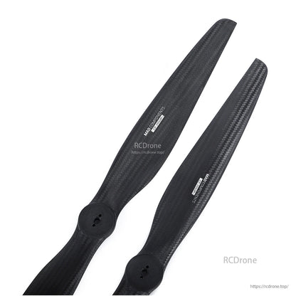 MAD FLUXER 22.1x8.8 VTOL Carbon Fiber Propeller, Two-blade carbon fiber propeller set with carbon weave finish and center mounting hub, MAD FLUXER VTOL