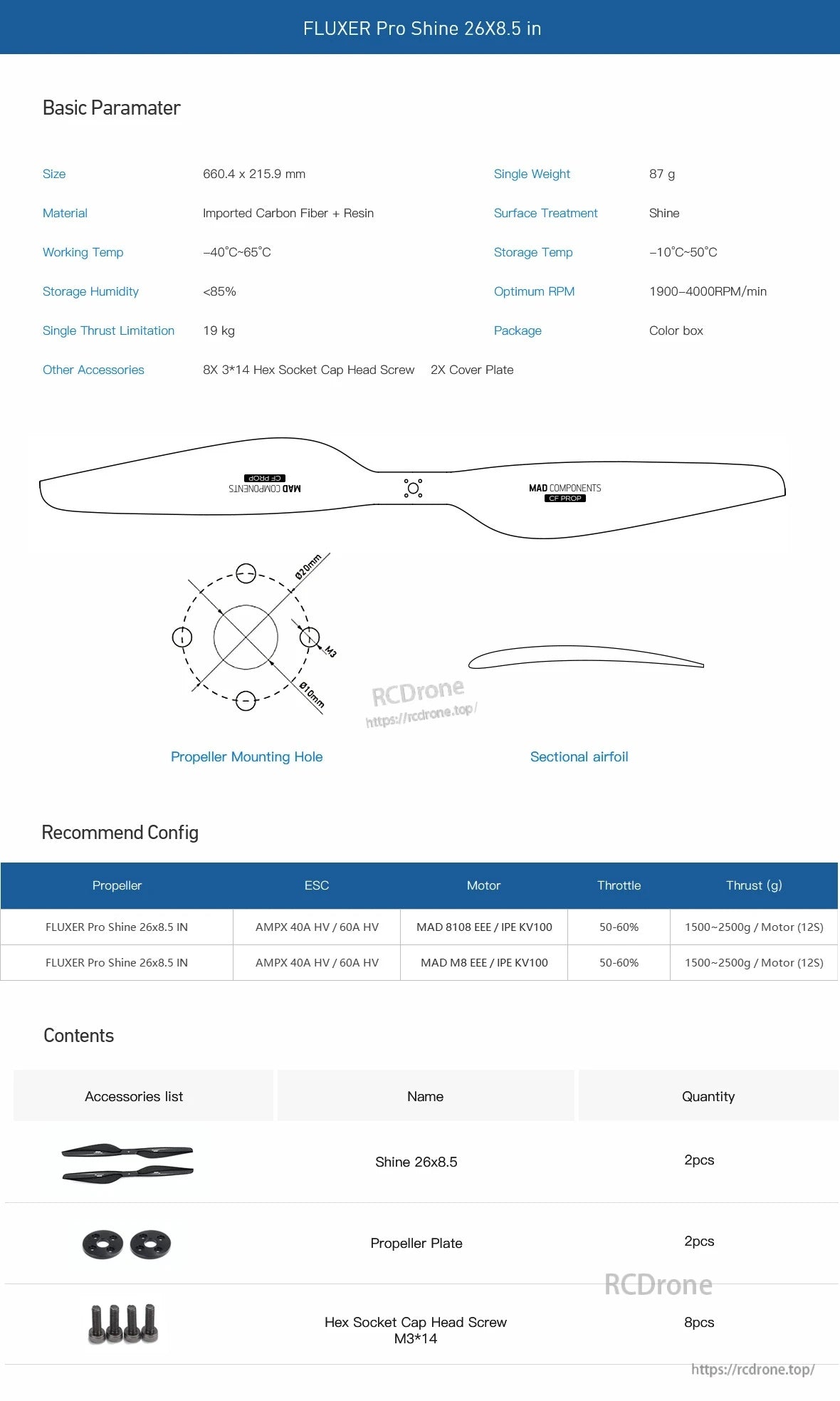 MAD FLUXER 26x8.5 Inch Glossy Propeller
