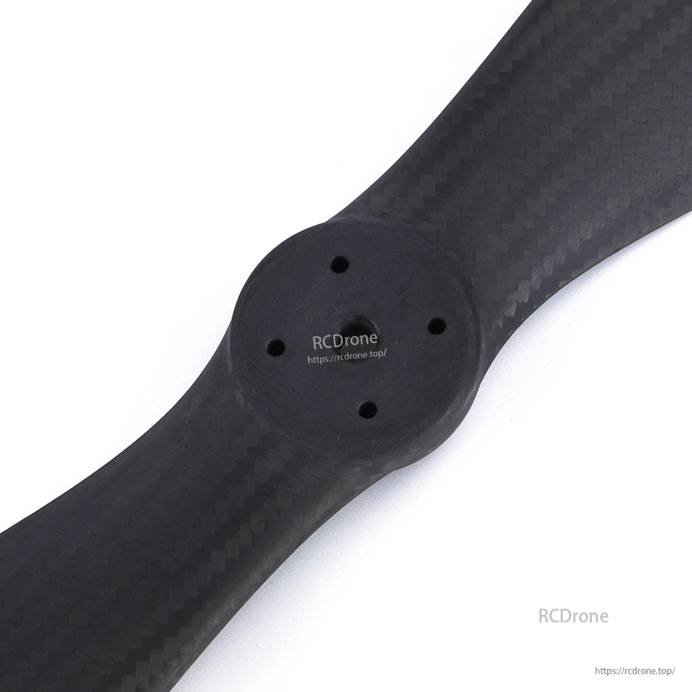 Carbon fiber eVTOL drone propeller with 4-hole M3 mounting pattern on the hub