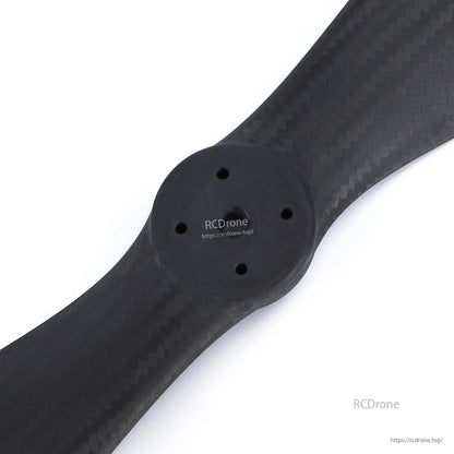 Carbon fiber eVTOL drone propeller with 4-hole M3 mounting pattern on the hub
