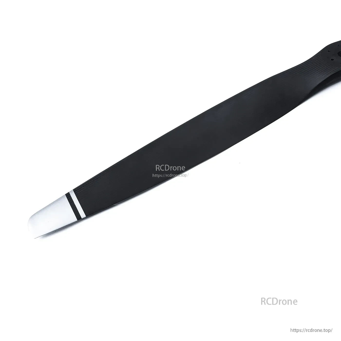 MAD FLUXER CB2 72x31 Inch Carbon Fiber Propeller, MAD FLUXER CB2 carbon fiber propeller blade with black finish and white tip with twin stripes