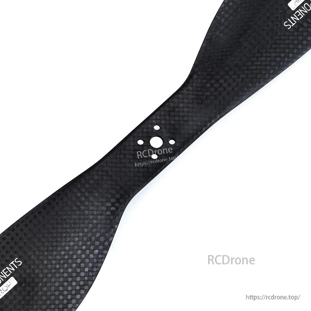 MAD FLUXER Matt Pro carbon fiber drone propeller (CCW) with woven finish and multi-hole hub mount