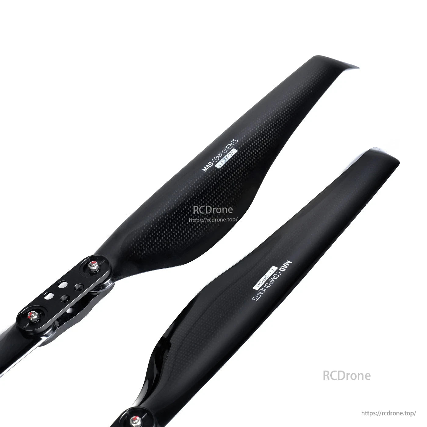 MAD FLUXER Pro glossy carbon fiber folding propeller blades with metal hub hardware for drones