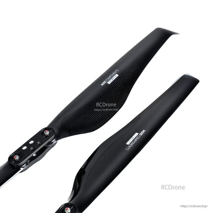 MAD FLUXER Pro glossy carbon fiber folding propeller blades with metal hub hardware for drones