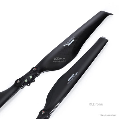 Glossy carbon fiber folding propeller blades with hub mount, MAD FLUXER Pro 28.2x9.2in