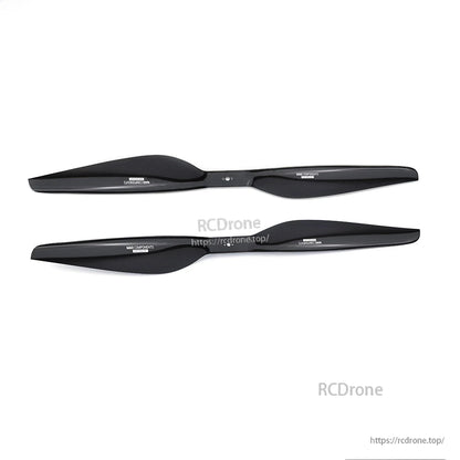MAD FLUXER Pro Shine 18x5.9 glossy black carbon fiber drone propeller blades with central mounting hole