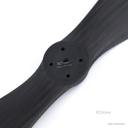 MAD FLUXER VTOL 34.1x15.2 Carbon Fiber Propeller, Carbon fiber VTOL propeller with woven finish and five mounting holes around the hub