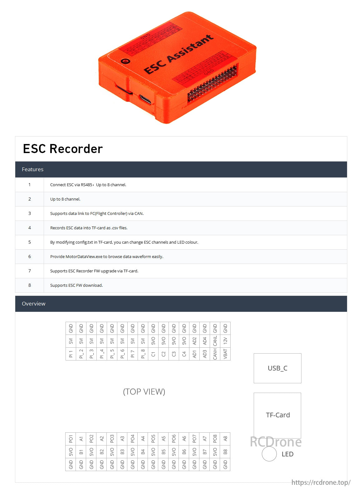 FOC ESC Recorder for the professional drone, multirotor turned drone arm set Powertrain FOC ESC Recorder for the professional drone, multirotor turned drone arm set Powertrain