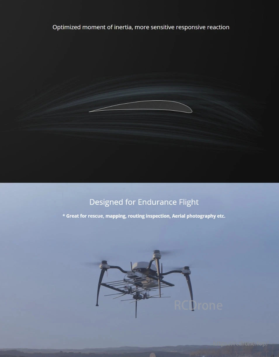 MAD Havoc Drone Propeller, Drone with optimized inertia for responsive endurance flight, ideal for rescue, mapping, and aerial photography.