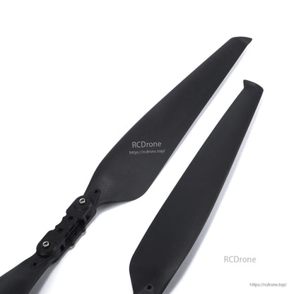 MAD HAVOC 32x10.5in Polymer Folding Propeller, MAD HAVOC polymer folding propeller blades with hinge hub, black 32x10.5in configuration