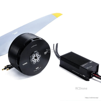 MAD drone power combo with large brushless motor, 63x22 propeller blade, and finned ESC with wires