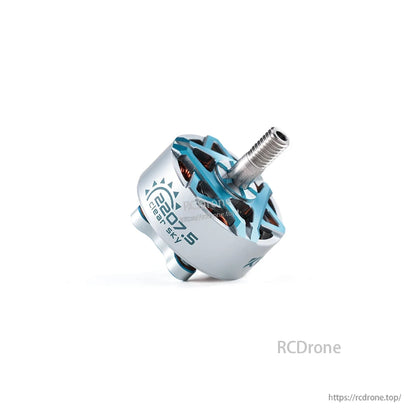 MAD KONKER 2207.5 FPV Motor, MAD KONKER 2207.5 FPV brushless motor with silver can, blue accents, threaded shaft and 1750KV marking