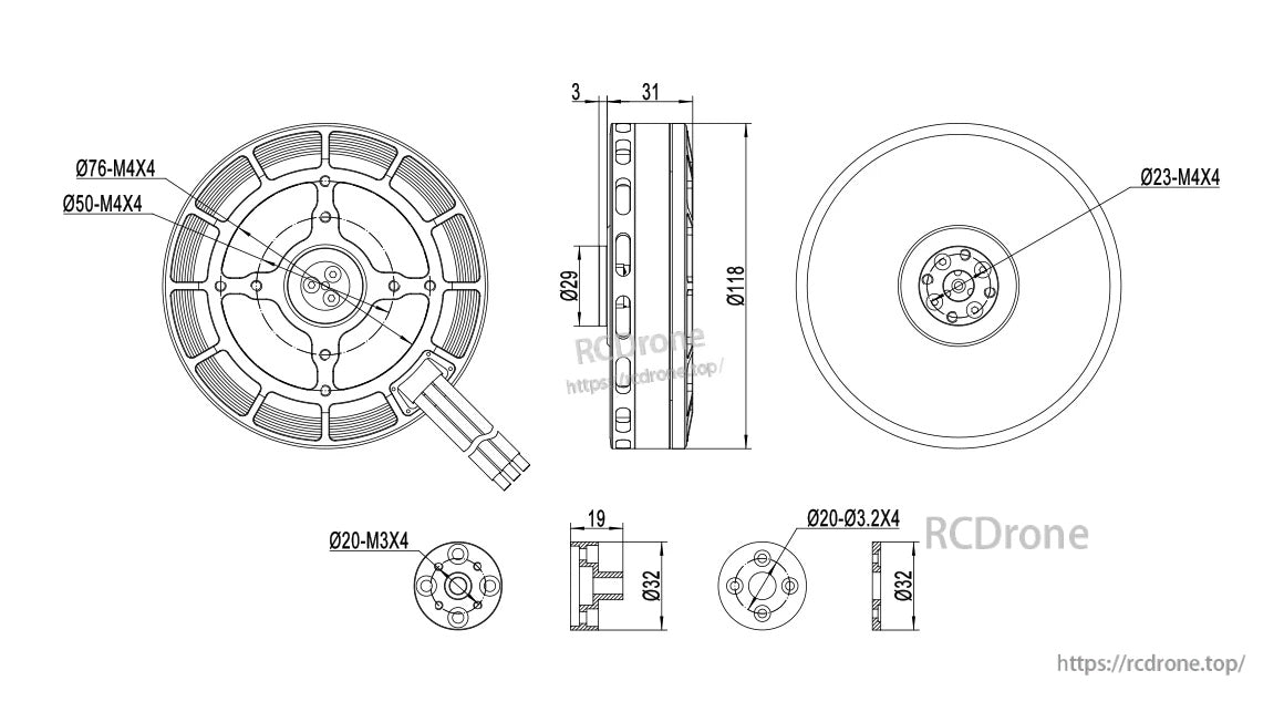 MAD M10 IPE V2.0 Angular Contact Ball Bearing Version Drone Motor