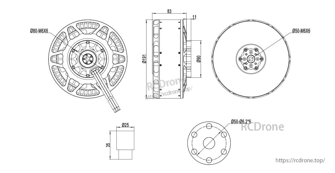 MAD M50C35 PRO IPE Manned Drone Motor