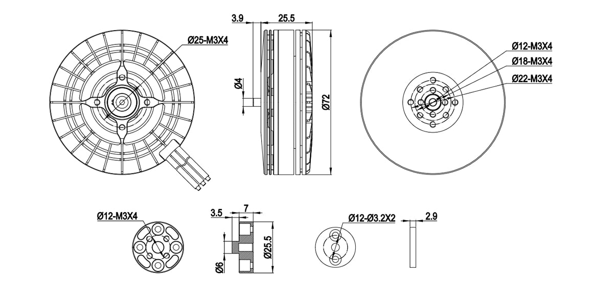 MAD M6C06 IPE V3 Drone Motor, ESC and propellers tailored to KV rating for compatibility and peak performance.