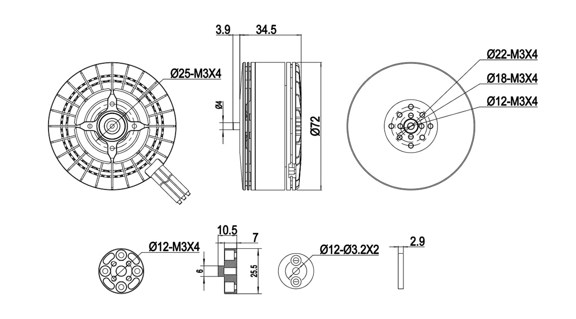 MAD M6C15 IPE V3 Drone Motor, Reliable drone solution for high-demand applications, offering efficiency and performance.