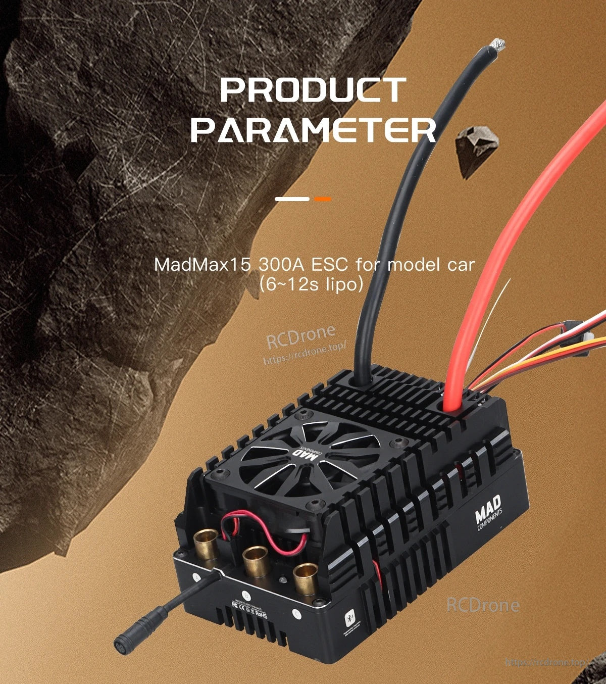 MAD MAX15 300A HV 6-12s Brushless Sensored ESC for 1/5 RC model car