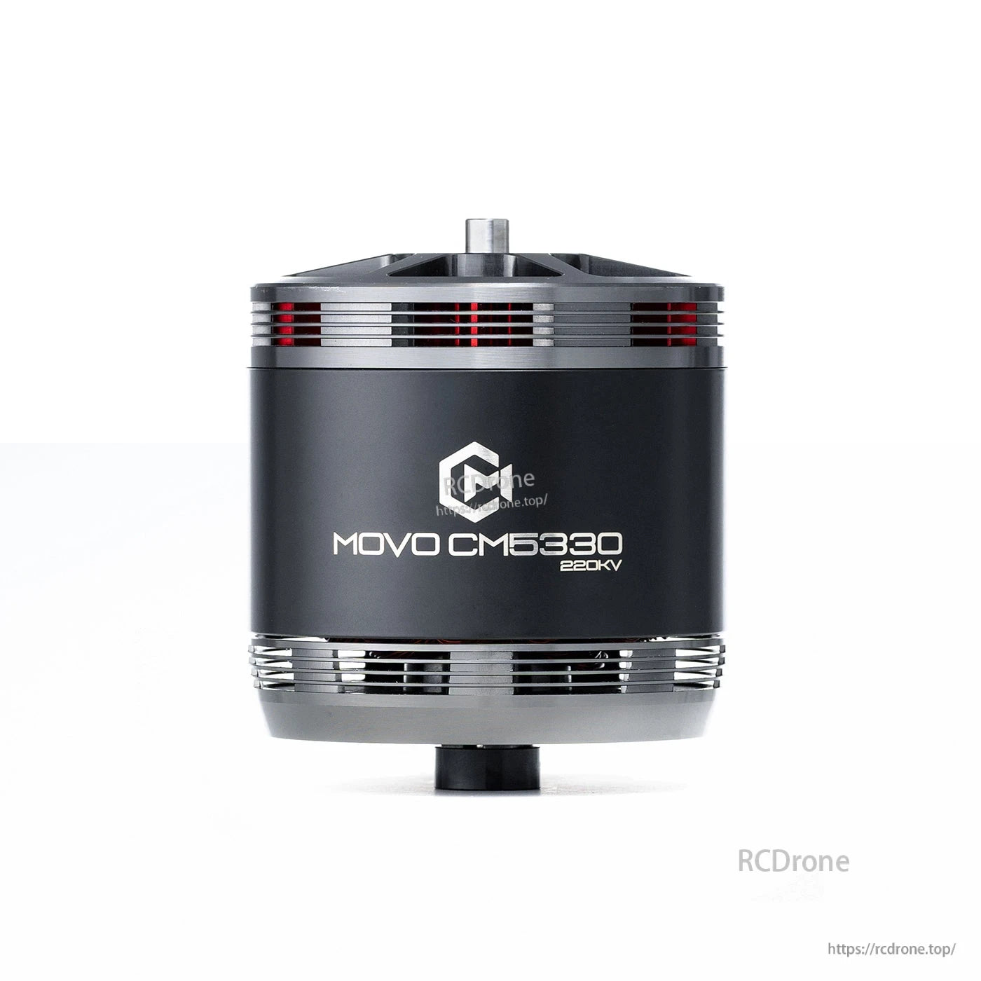 MAD MOVO CM5330 V1.0 FPV Motor, MAD MOVO CM5330 V1.0 FPV brushless motor with black can, silver rings, and 220KV marking