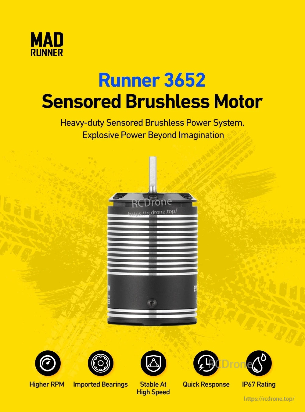 MAD Runner3652 Sensored Brushless Motor For Rc Cars